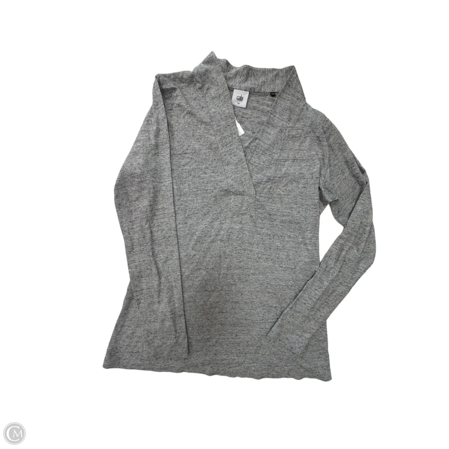Top Long Sleeve By Cabi In Grey, Size: S