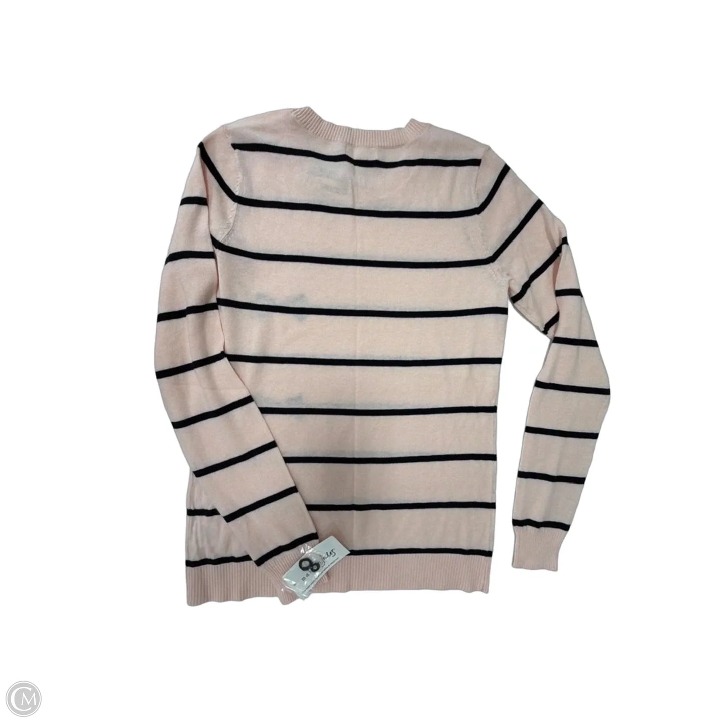 Top Long Sleeve By Maison Jules In Black & Pink, Size: S