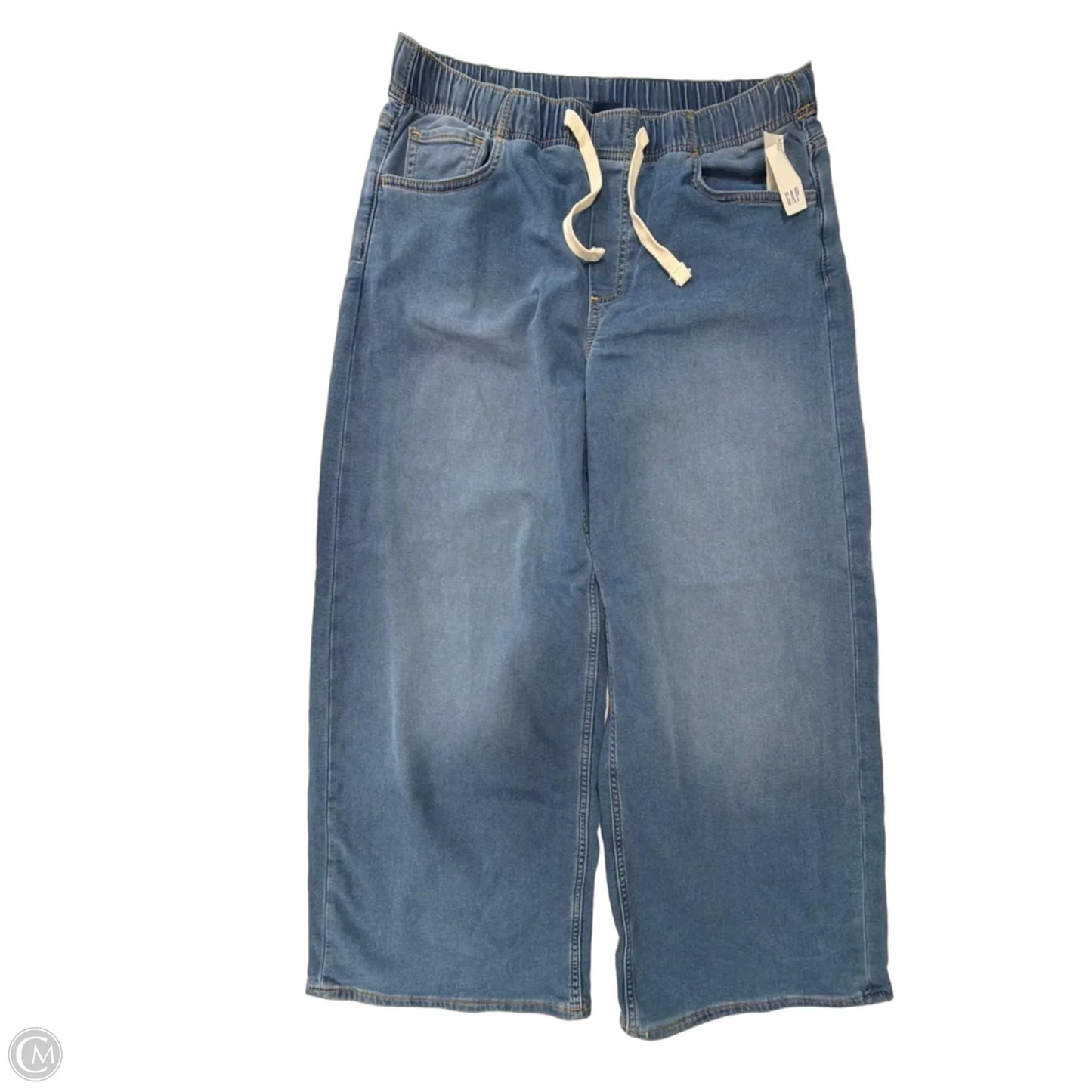Jeans Wide Leg By Gap In Blue Denim, Size: 8