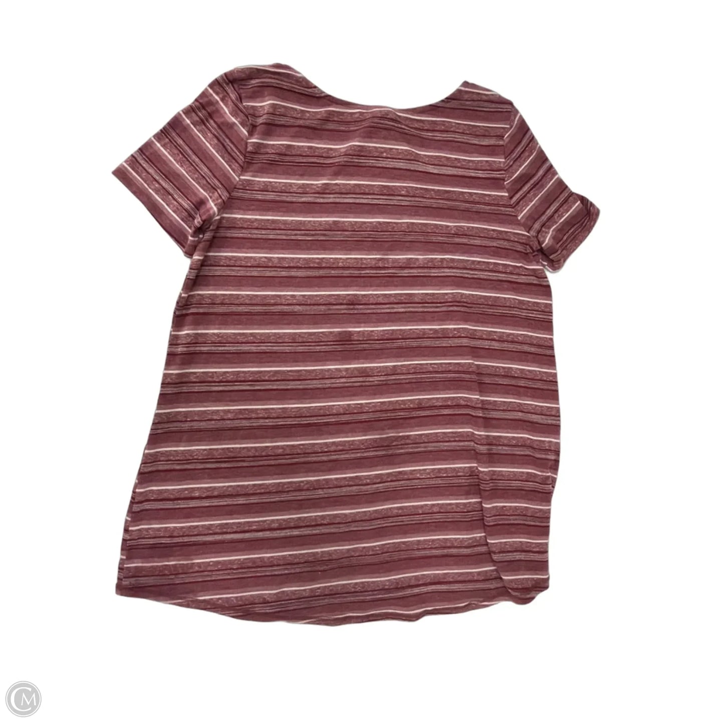 Top Short Sleeve By Agnes & Dora In Striped Pattern, Size: Xl