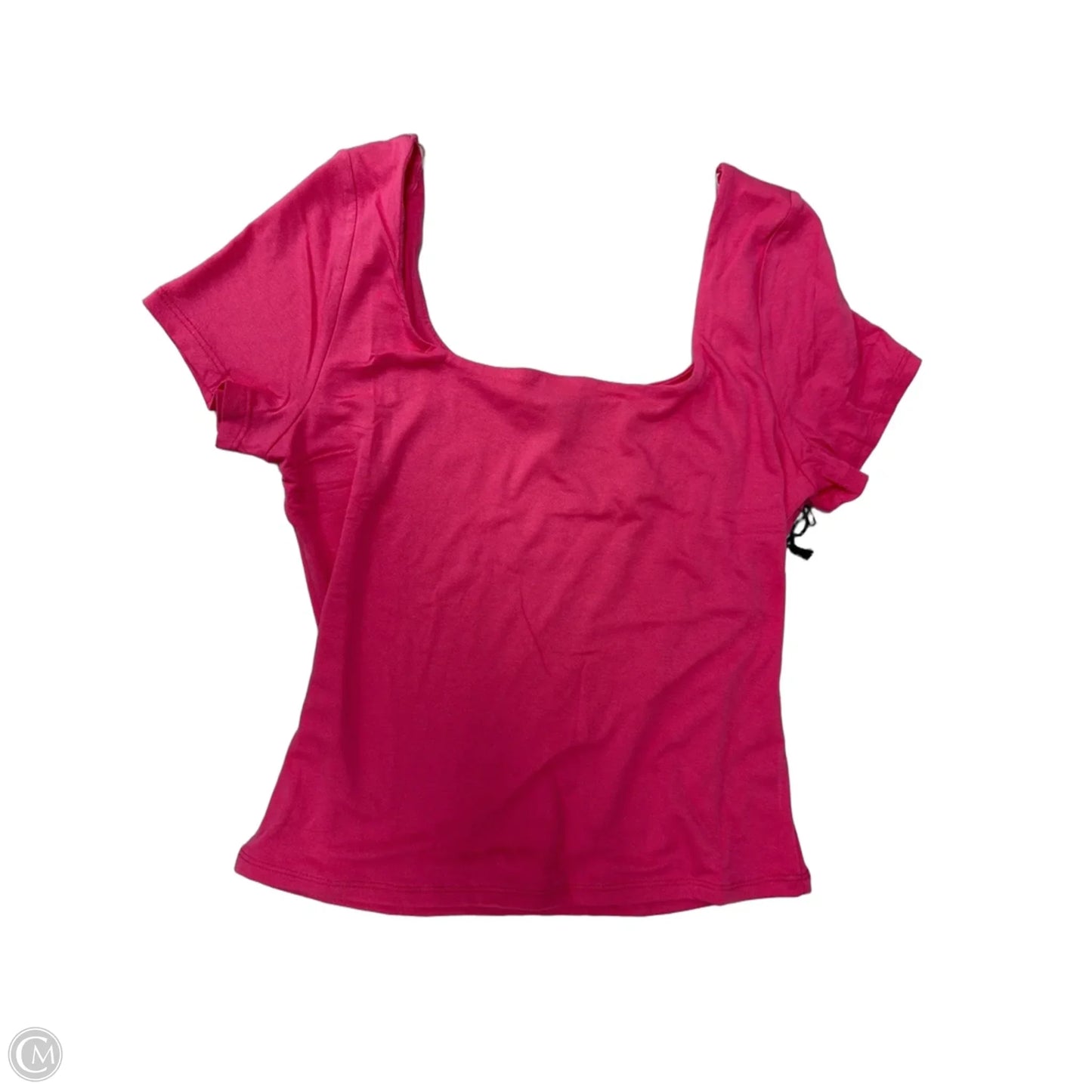 Top Short Sleeve By Haute Monde In Pink, Size: L