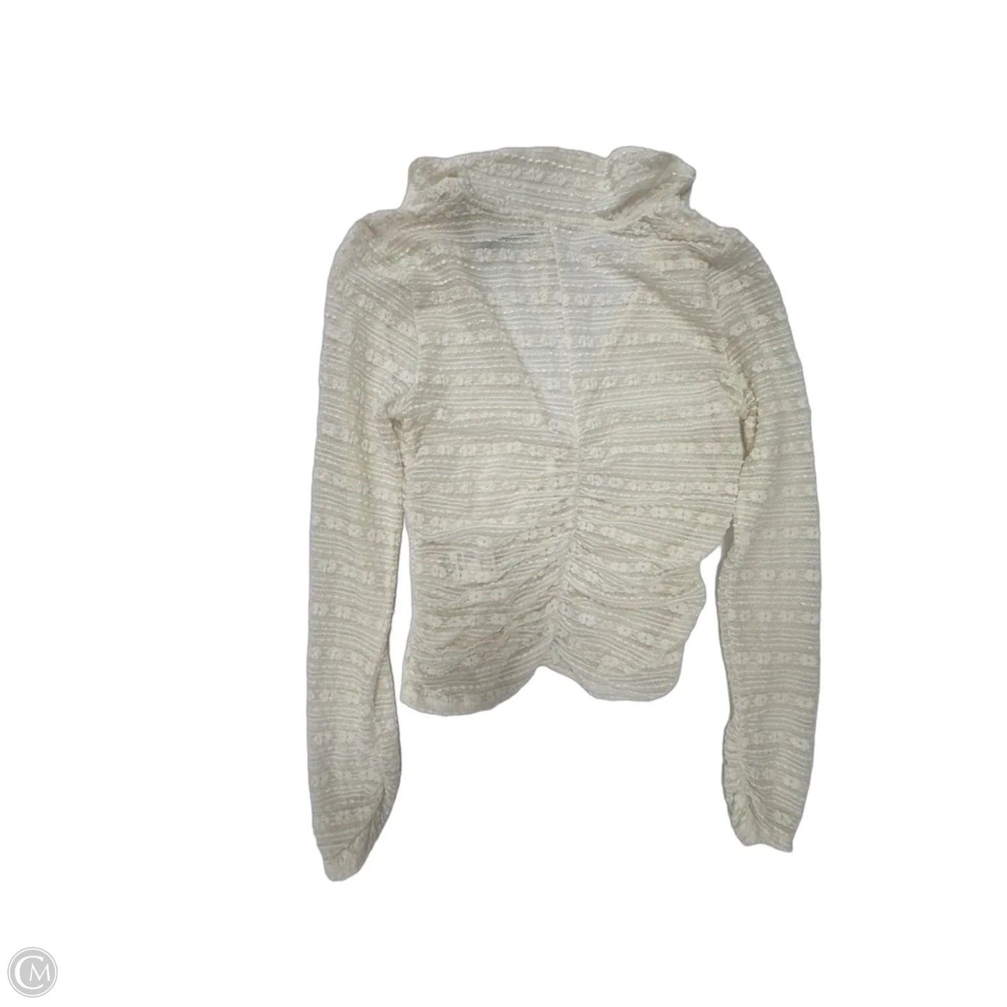 Top Long Sleeve By Anthropologie In Cream, Size: Xxs
