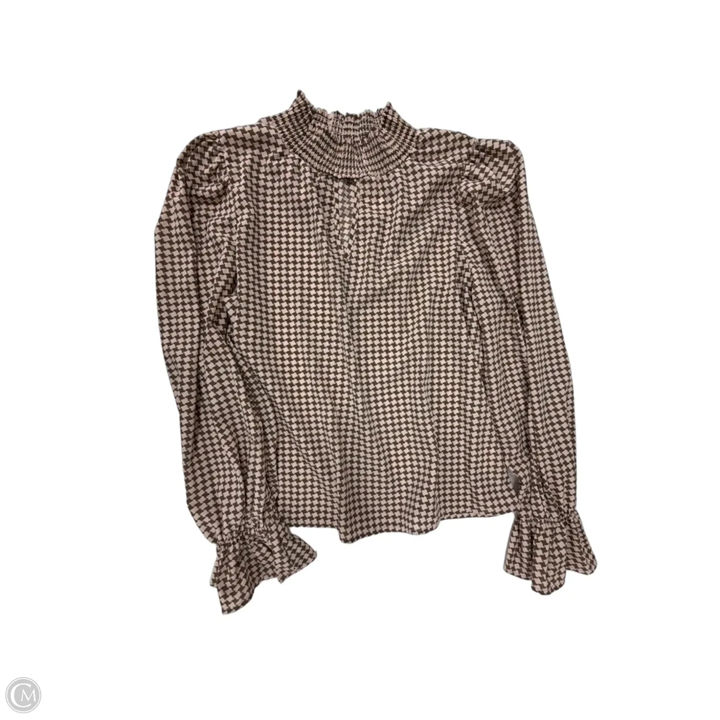 Top Long Sleeve By Shein In Brown & Pink, Size: Xl
