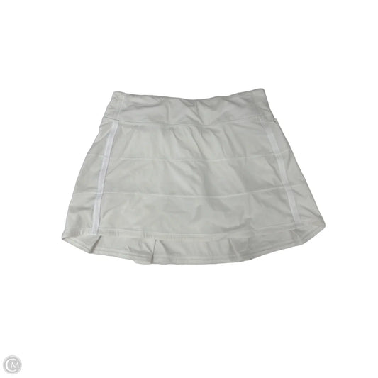 Athletic Skirt By Lululemon In White, Size: Xs