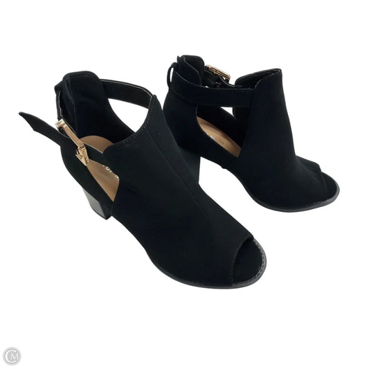 Shoes Heels Block By Top Moda In Black, Size: 6.5