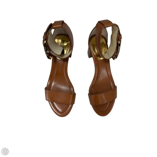 Sandals Heels Block By Michael By Michael Kors In Brown, Size: 7.5