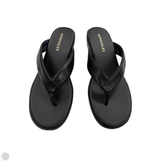 Sandals Flats By Aerosoles In Black, Size: 7