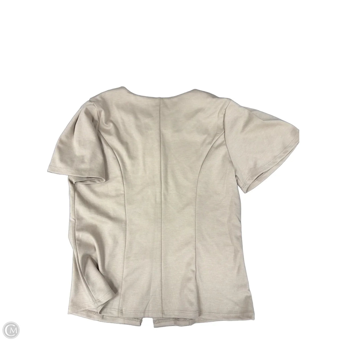 Top Short Sleeve By Cme In Tan, Size: M