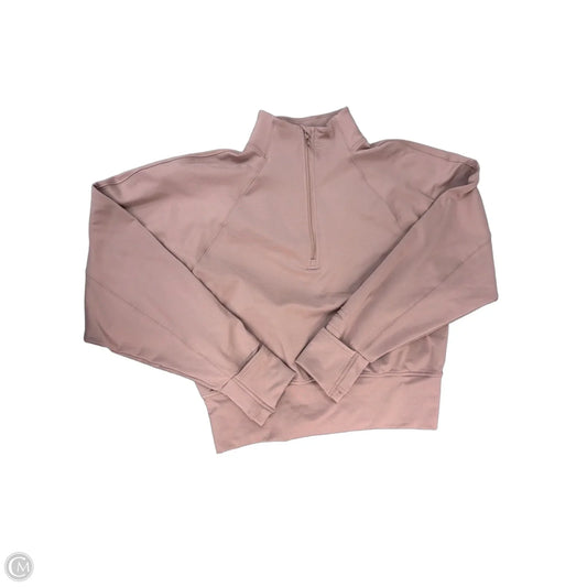 Athletic Top Long Sleeve Collar By Lululemon In Pink, Size: M