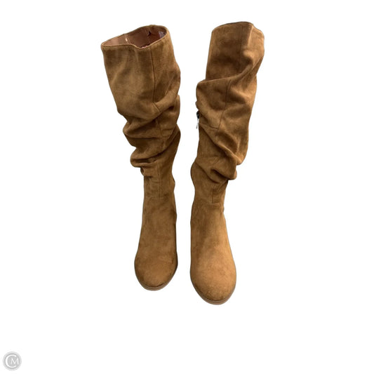 Boots Knee Heels By Time And Tru In Brown, Size: 11