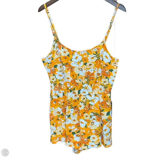 Romper By Divided In Orange & White, Size: M