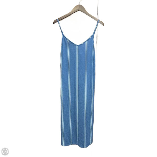 Dress Casual Midi By Roxy In Blue & White, Size: L