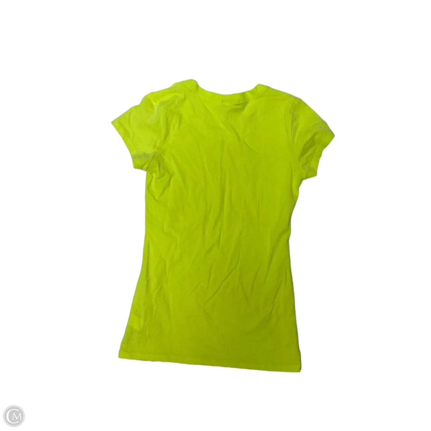 Top Short Sleeve By Ambiance Apparel In Chartreuse, Size: L