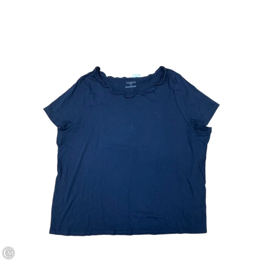 Top Short Sleeve By Talbots In Navy, Size: 3x