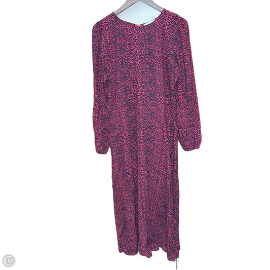 Dress Casual Maxi By Loft In Black & Red, Size: L