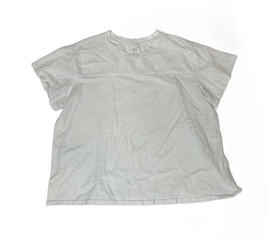 Top Short Sleeve By Time And Tru In White, Size: 2x