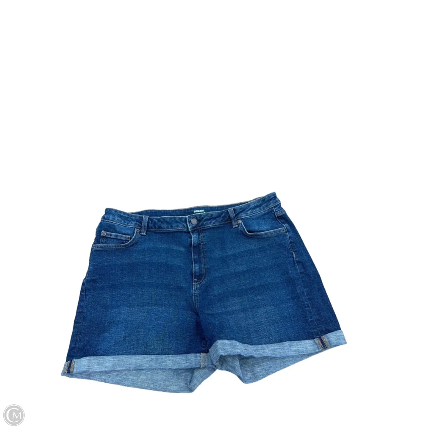 Shorts By Amazon Essentials In Blue Denim, Size: 18