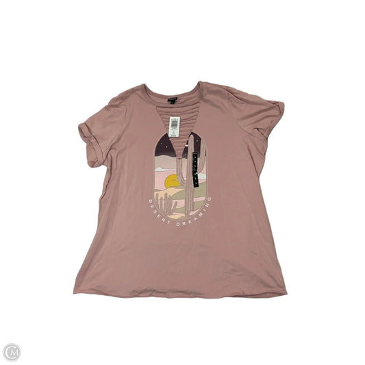 Top Short Sleeve By Torrid In Pink, Size: 3x
