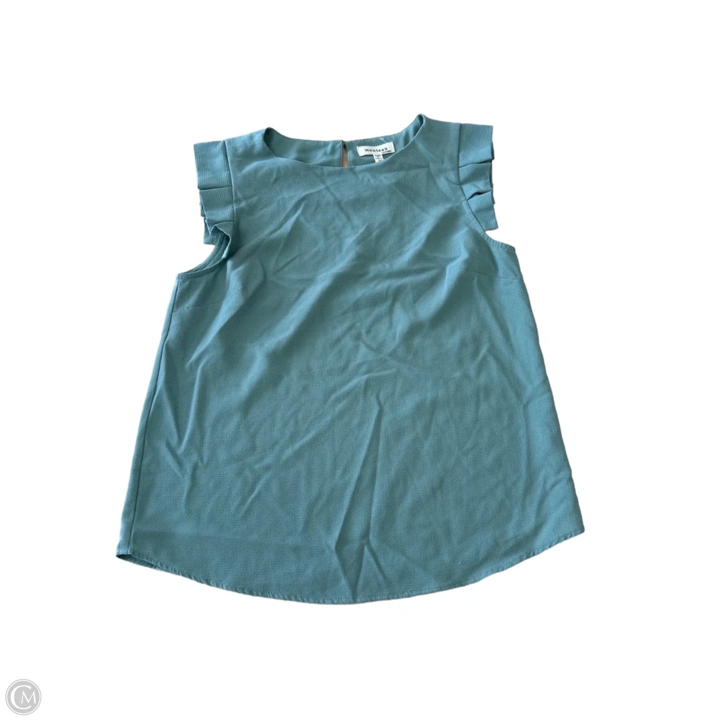 Top Sleeveless By Monteau In Green, Size: M