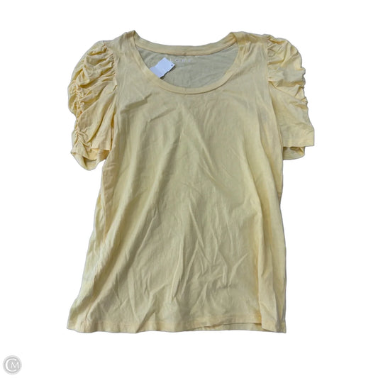 Top Short Sleeve By Loft In Yellow, Size: S