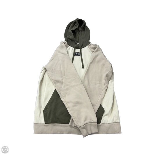 Athletic Top Long Sleeve Hoodie By Under Armour In Green, Size: M