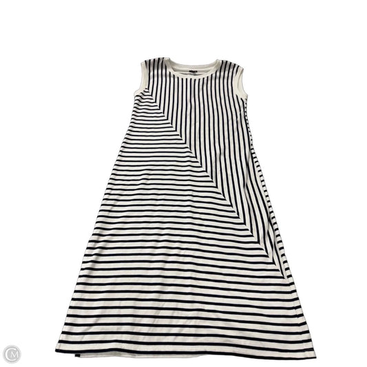 Dress Casual Midi By Talbots In Striped Pattern, Size: M