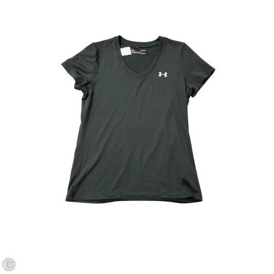 Athletic Top Short Sleeve By Under Armour In Black, Size: M