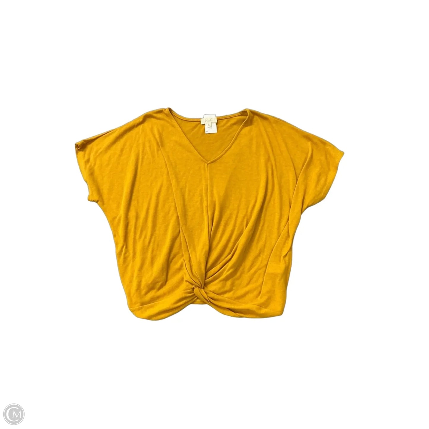 Top Short Sleeve By Clothes Mentor In Yellow, Size: Xl