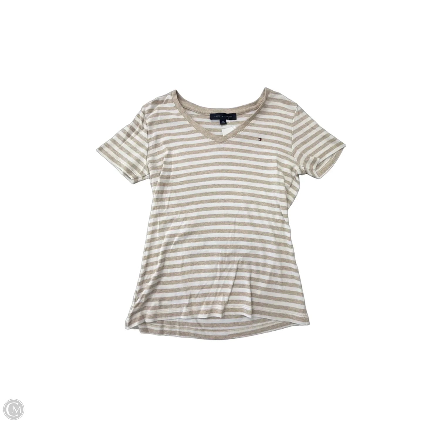 Top Short Sleeve By Tommy Hilfiger In Striped Pattern, Size: S