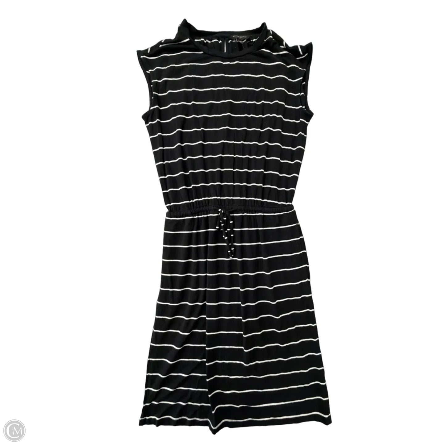 Dress Casual Midi By Banana Republic In Black & White, Size: Xs