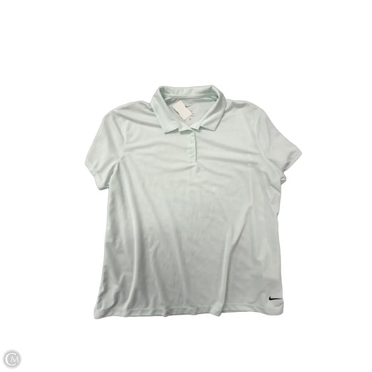 Athletic Top Short Sleeve By Nike Apparel In Aqua, Size: 1x