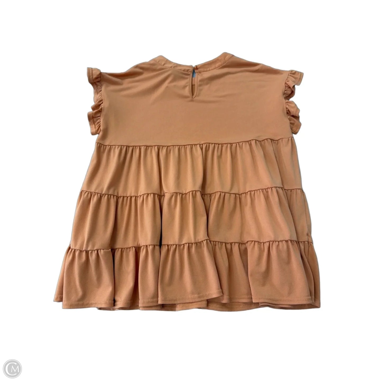 Top Short Sleeve By Versona In Orange, Size: M