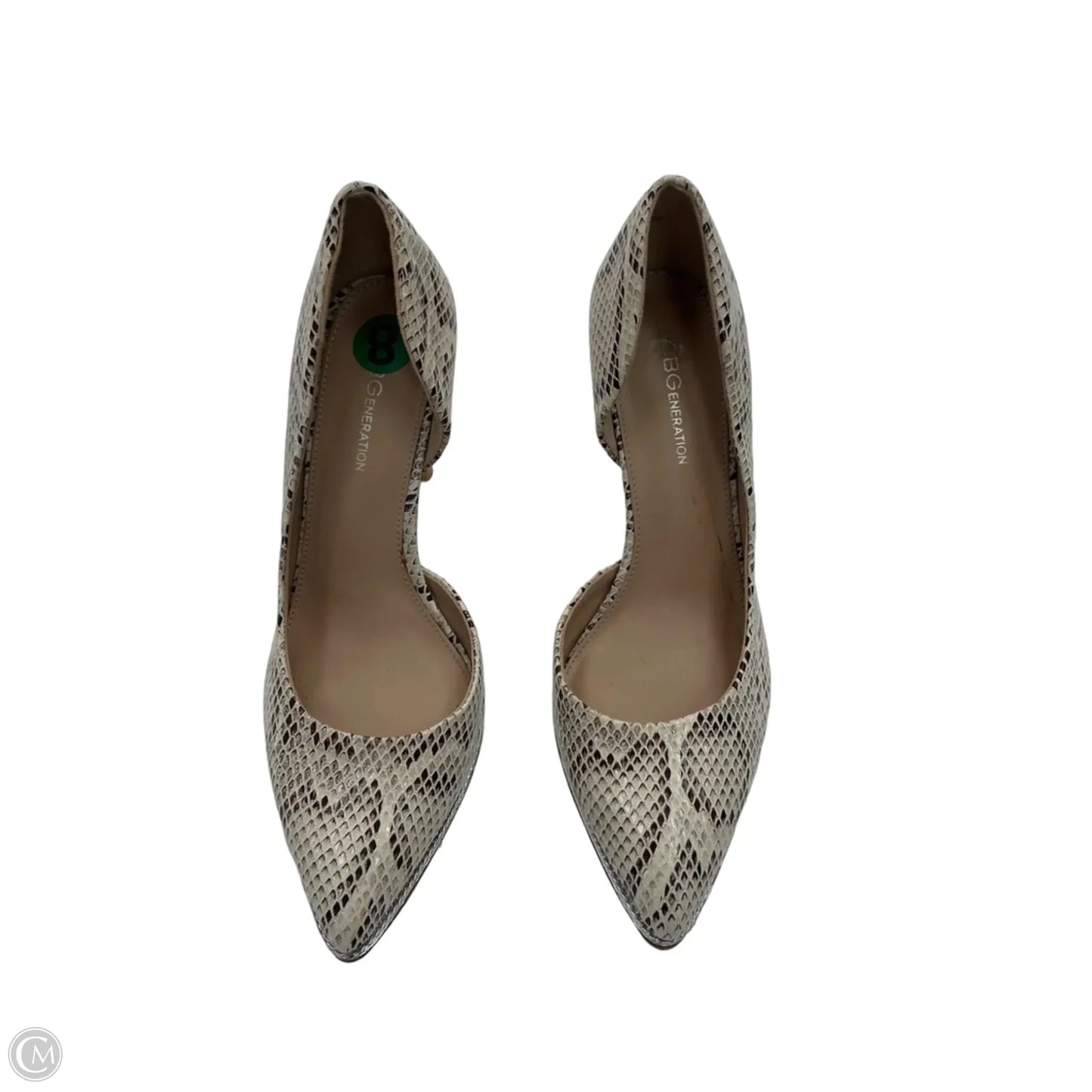 Shoes Heels Stiletto By Bcbg In Snakeskin Print, Size: 8