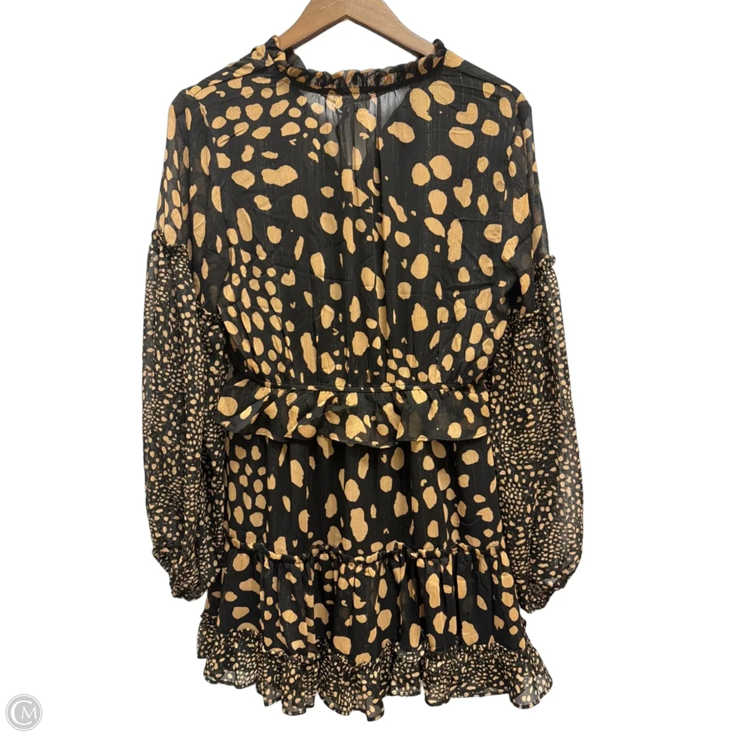 Dress Casual Midi By BEIVY In Black & Brown, Size: M