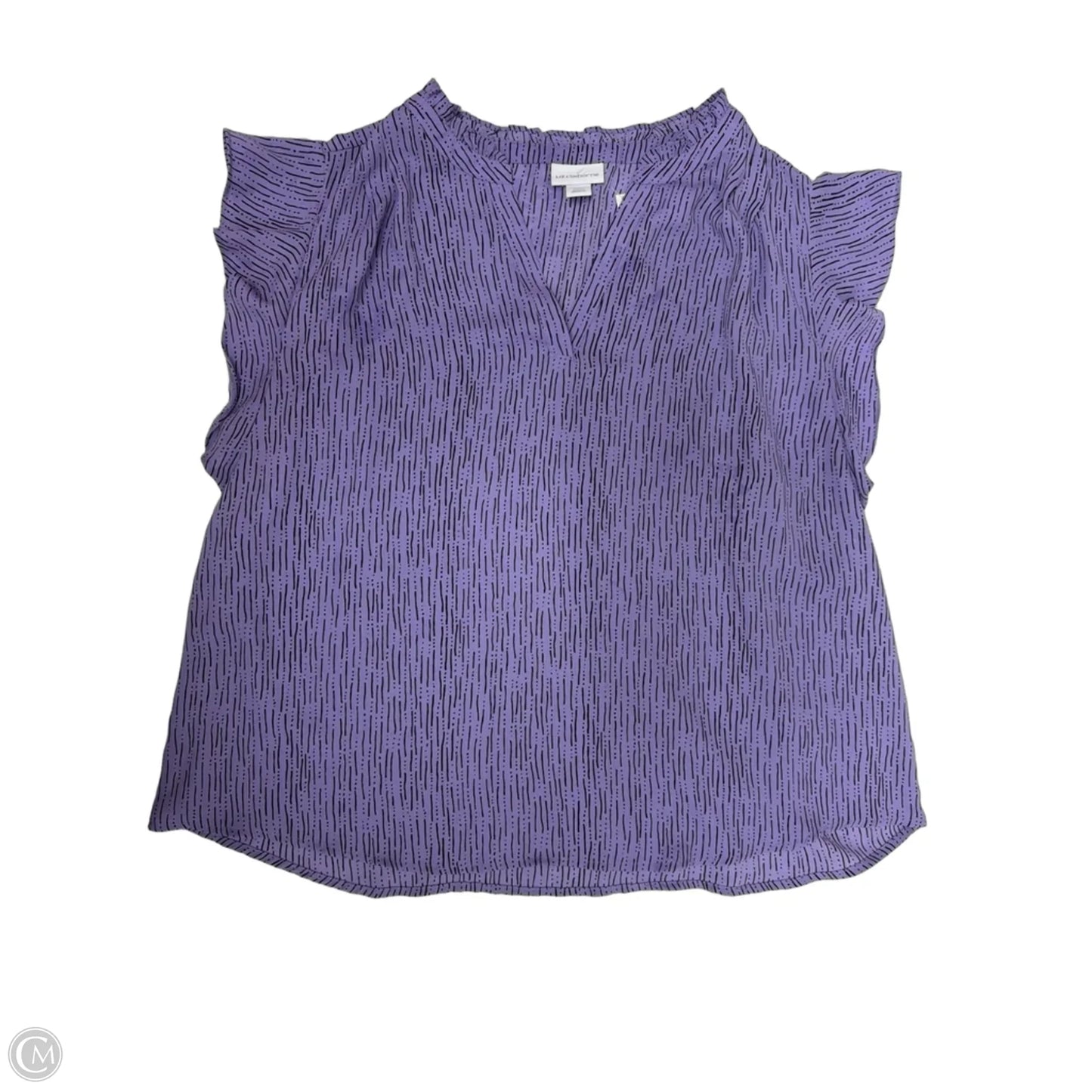 Top Sleeveless By Liz Claiborne In Purple, Size: 1x