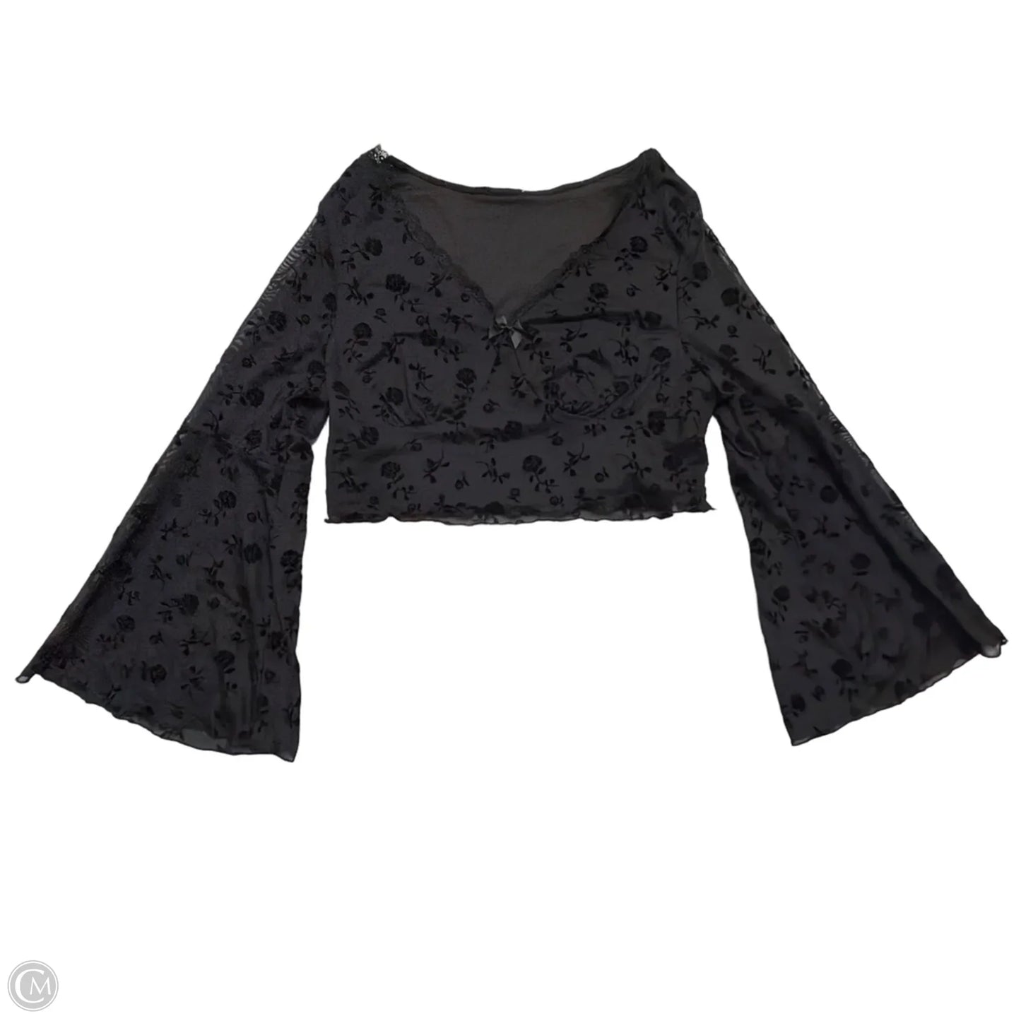 Top Long Sleeve By Shein In Black, Size: 3x