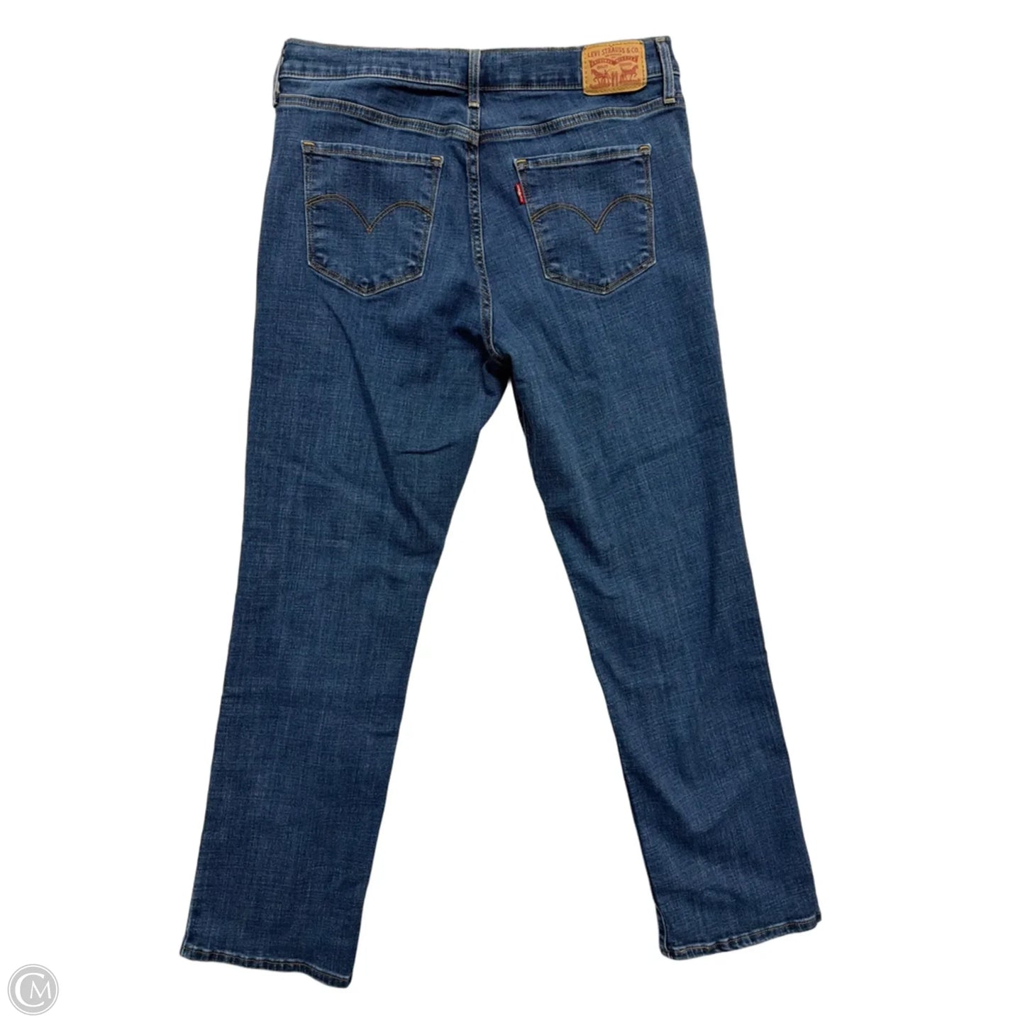Jeans Straight By Levis In Blue Denim, Size: 8
