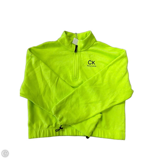 Athletic Sweatshirt Crewneck By Calvin Klein Performance In Green, Size: M