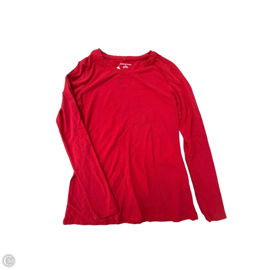 Top Long Sleeve Basic By Amazon Essentials In Red, Size: M