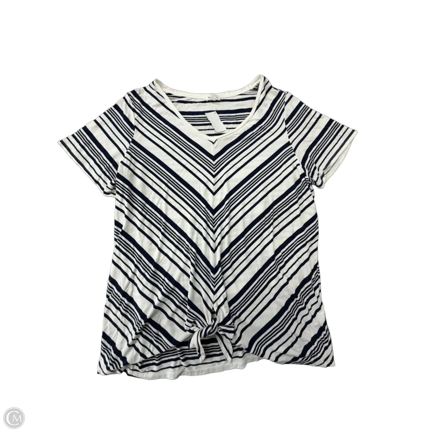 Top Short Sleeve By Westport In Striped Pattern, Size: 3x