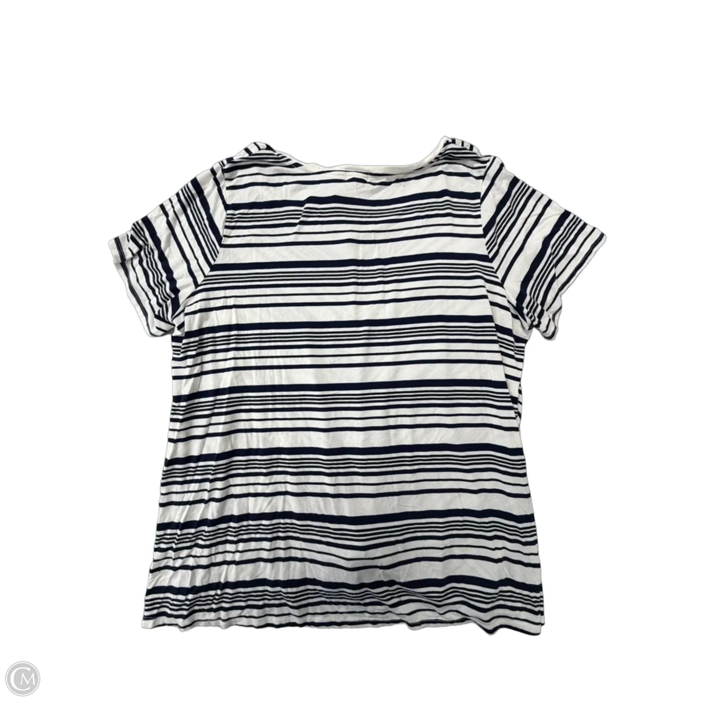 Top Short Sleeve By Westport In Striped Pattern, Size: 3x