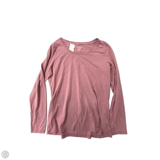 Top Long Sleeve By L.l. Bean In Pink, Size: M
