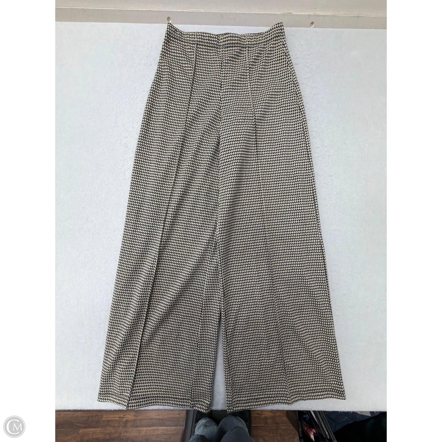 Pants Wide Leg By Max Studio In Black & Cream, Size: Xs