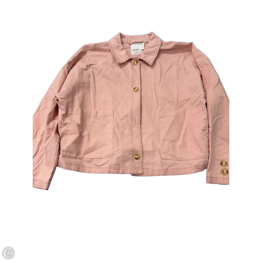 Jacket Shirt By Lc Lauren Conrad In Pink, Size: 1x