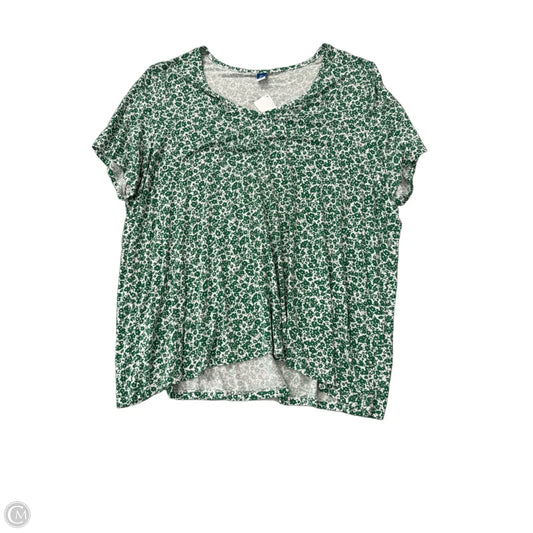 Top Short Sleeve By Old Navy In Floral Print, Size: 1x