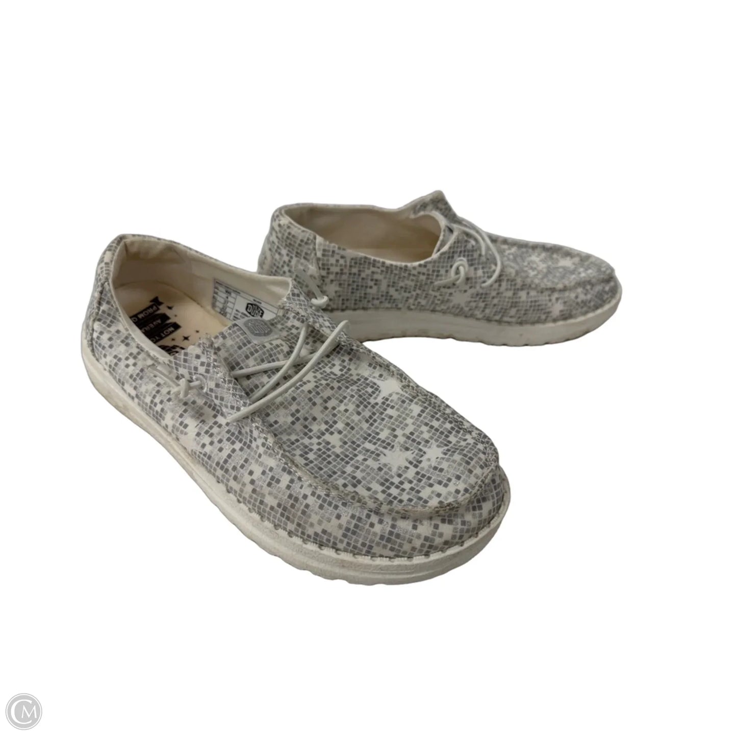 Shoes Flats By Hey Dude In Grey, Size: 6