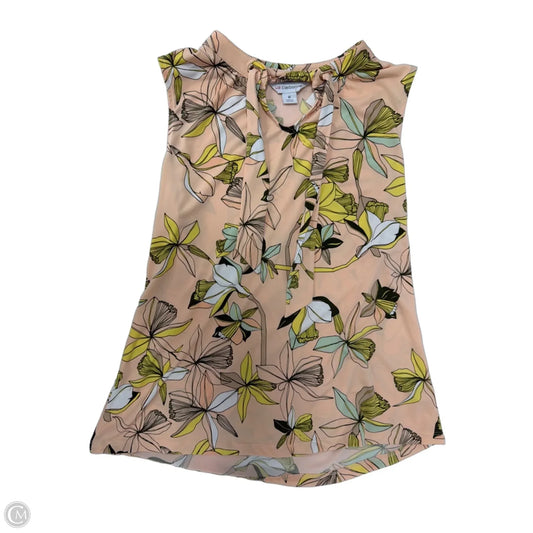 Top Sleeveless By Liz Claiborne In Floral Print, Size: M