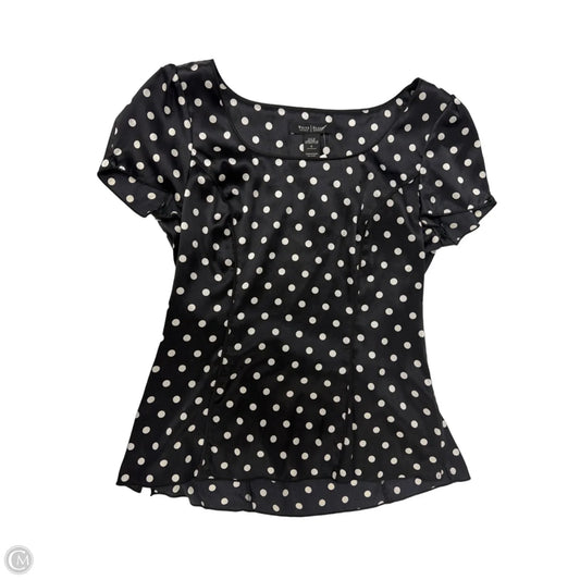 Top Short Sleeve By White House Black Market In Polkadot Pattern, Size: S