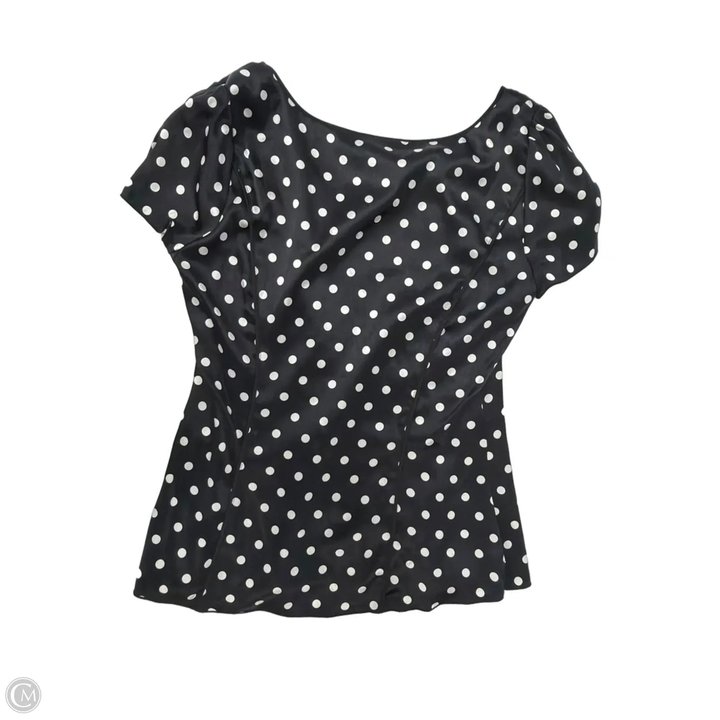 Top Short Sleeve By White House Black Market In Polkadot Pattern, Size: S