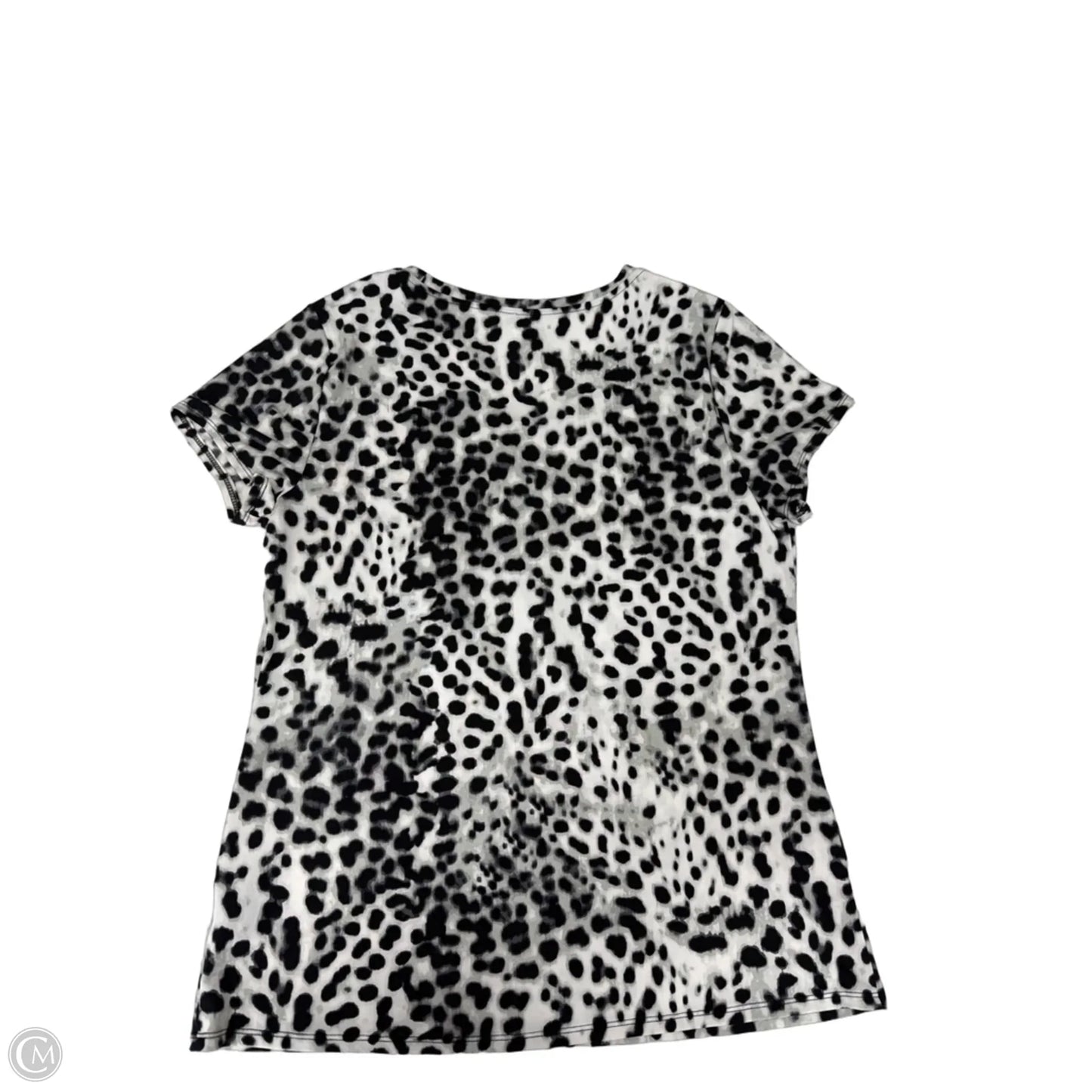 Top Short Sleeve By Worthington In Black & White, Size: L
